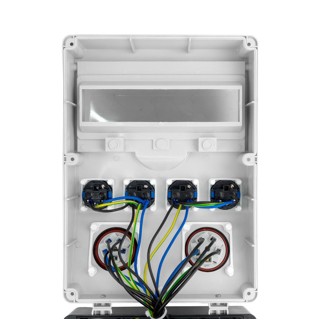 Building Distribution Board with Cable and Plug 16A 32A 4X230V Protection