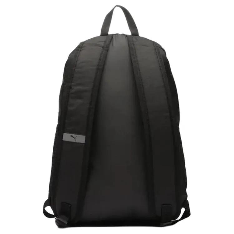 PUMA Fabric Backpack Unisex Black Gold (Unisex) Backpacks 075487 49