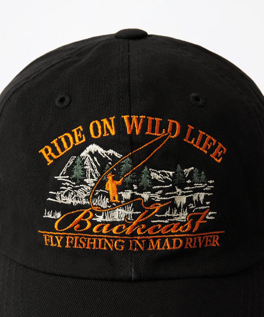 OUTSTANDING Vintage Cotton Ball Cap(Backcast)_Black