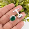 Natural Green Onyx Gemstone 925 Solid Silver Handcrafted Jewelry Cufflinks0.59" CL-2-18