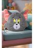 Genuine Tom and Jerry Plush Pillow: Cute Tom Cat Head & Jerry Mouse Backrest Doll