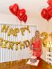 62pcs\set Red Birthday Party Decoration Set, Romantic Party, Anniversary Celebration Party, New Year Decorations