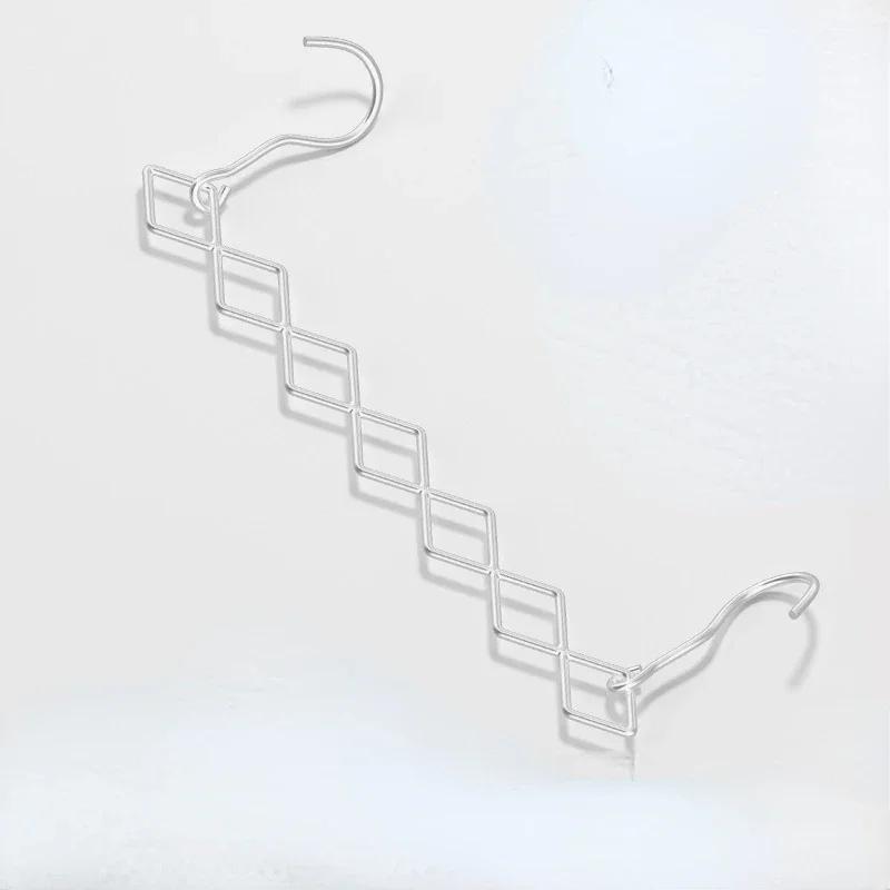 

Волшебные вешалки для одежды, экономящие место, складной органайзер для шкафа, каскадная стойка для одежды, 7 слотов для брюк, платьев, пальто 2 PCS