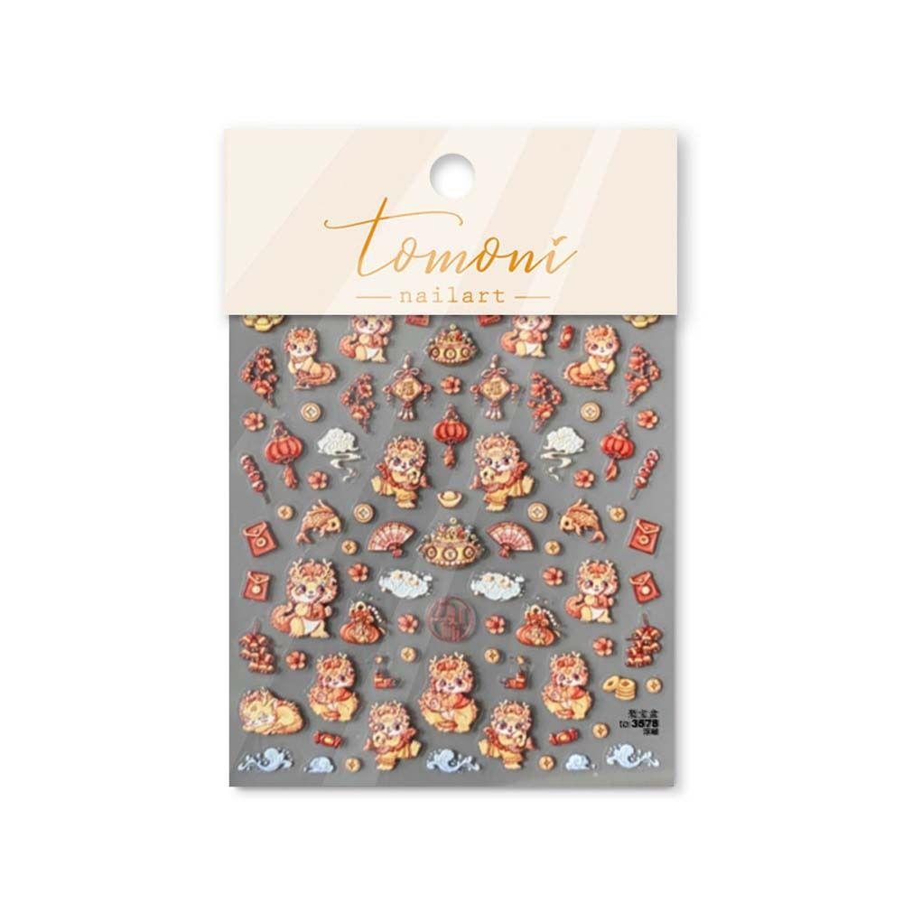 

Аксессуары для ногтей Китайские новогодние наклейки для ногтей Китайские украшения для ногтей Леди/Девочки Carved