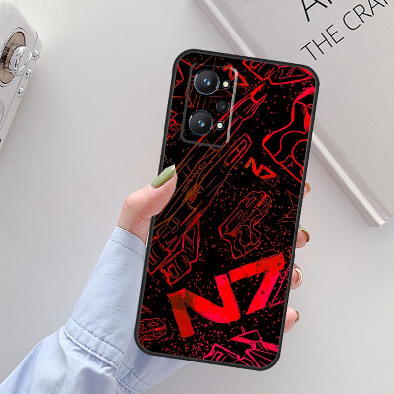 

N7 Mass Effect For Realme 11 10 12 13 14 Pro Plus GT 5 6 6T GT7 Pro C67 C61 C53 C51 C21Y C25S C55 C75 Case Realme C55