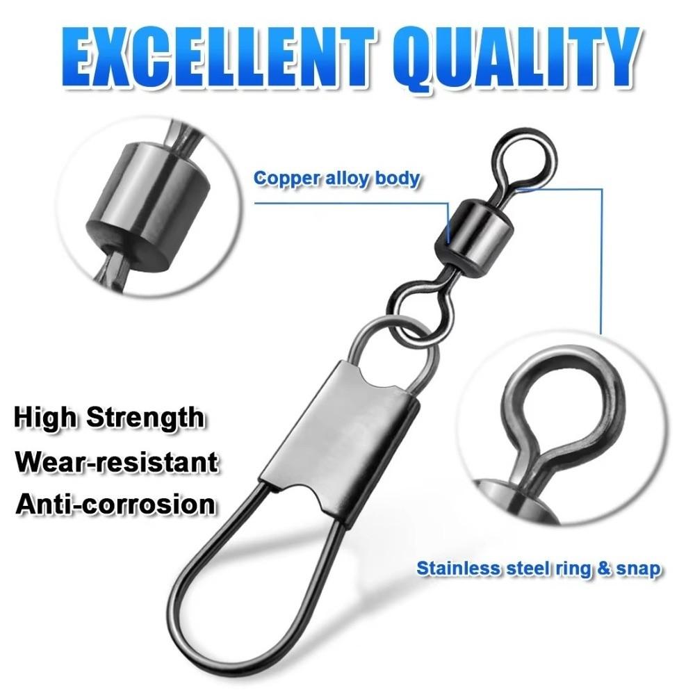 Rolling Swivel Fish Snap Swivels Stainless Steel Fishing Connector  Fishing Lures