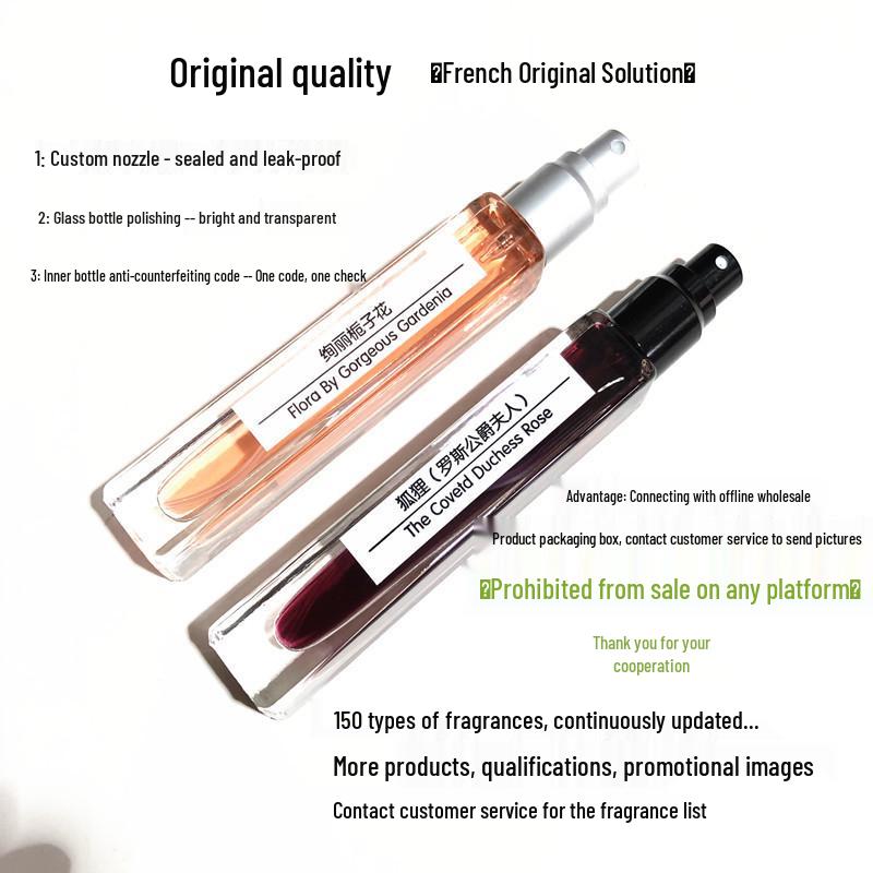 Perfume Sample for Women - Matte Silver Cap, Long-Lasting Scent, Genuine Refill, Popular Item, 10ML.