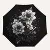 1pc Black and White Floral Mandala Umbrella with Plastic Handle,Suitable for All Seasons UmbrellaPT461