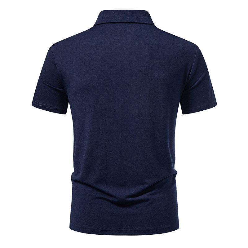 Summer Men's Irregular Splicing Polo Shirts Short Sleeve Breathable Casual Contrast Color Lapel Collar Streetwear Basic
