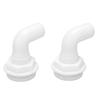 2pcs Boat Thru Hull Fittings White 1in Plastic 90 Degree Thru Hull Connector For RVs Boats