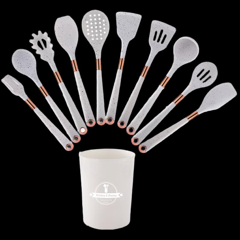 Yoshida Takumi 11-Piece Silicone Kitchen Utensil Set with Storage