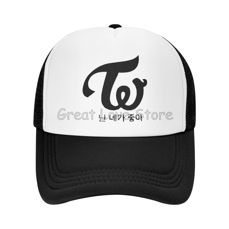 Twice "I Fancy You" Mesh Baseball Cap Summer Outdoor Breathable Sun Protection Hats Unisex Adjustable Travel Snapback Hat