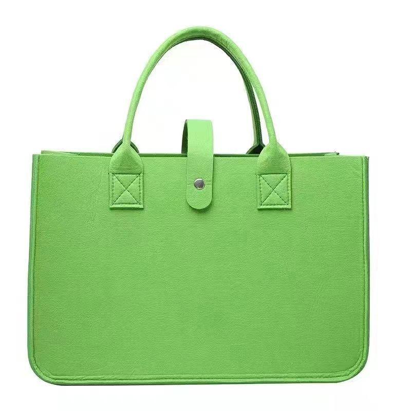 Eco-Friendly Logo Print Large Capacity Felt Tote Bag with Pattern