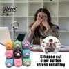 Mechanical Keyboard Toy Cat Paw Fidget 9-in-1 LED Light-up Keychain Decompression Handheld Device Button