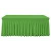 Rectangular Table Skirt Table Cover Black Tablecloth 6ft Table Strap Skirt Anti Wrinkle Spandex Table Cover Party Supplies183x76x76cm