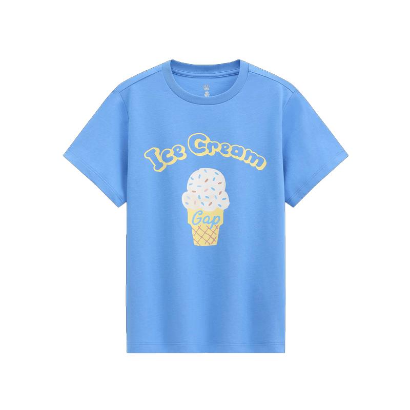 GAP Boys  Fun Print Loose Short-Sleeve T-Shirt 110/56 белый