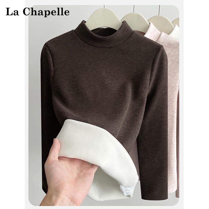 La Chapelle Women s Fleece-Lined Mock Neck Slim-Fit Base Layer Top 2XL