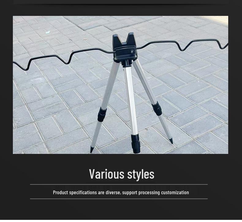 Retractable Aluminum Alloy Fishing Rod Tripod Stand