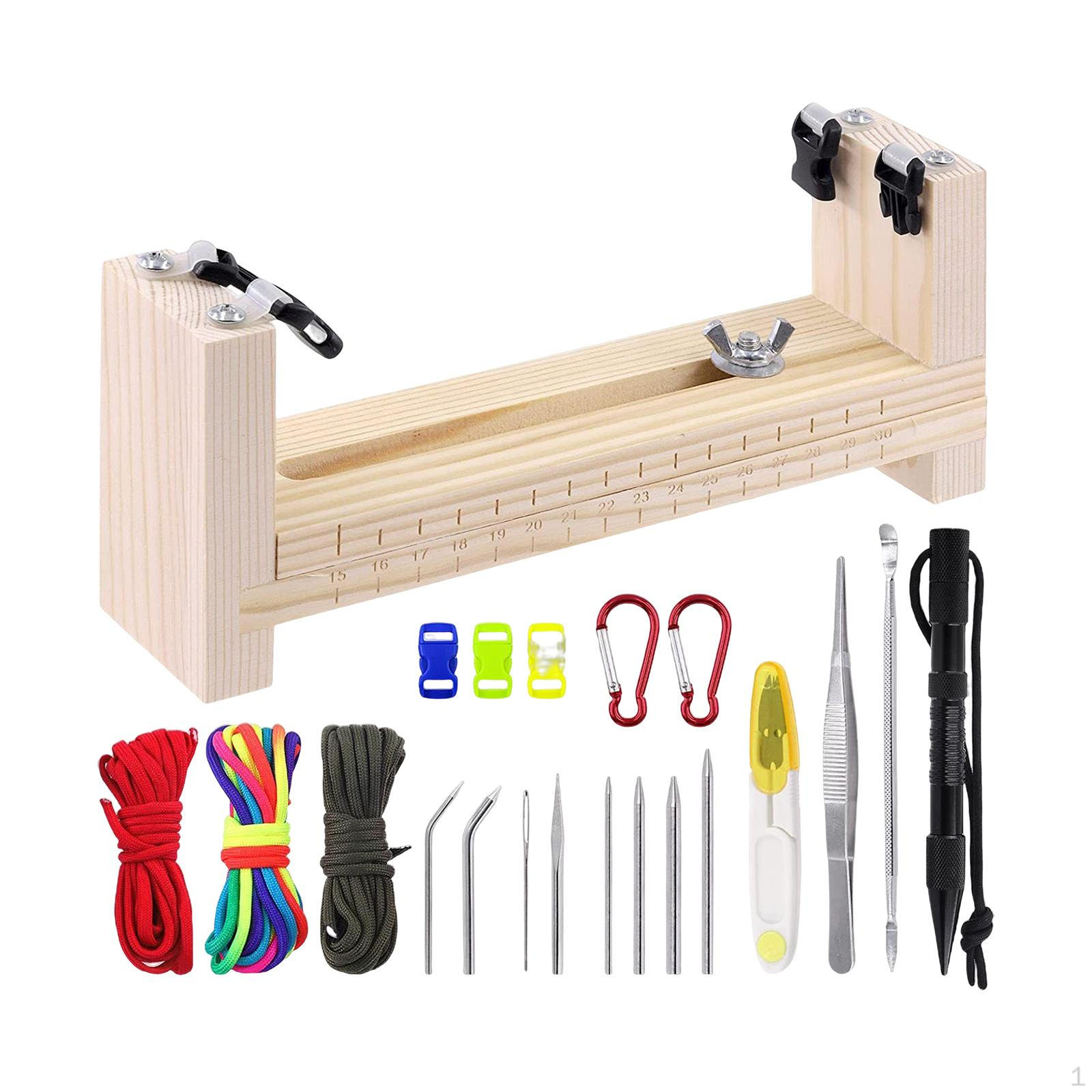 

Jig Bracelet Maker, with Parachute Cords, Quick Release Buckles Paracord Braiding Weaving DIY Craft