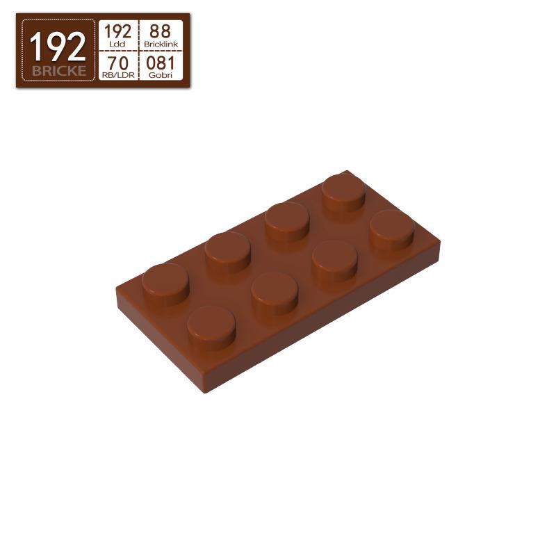 BRICKE 2x4 Compatible Building Plates for LEGO 3020 MOC Parts - Small Thin Bricks