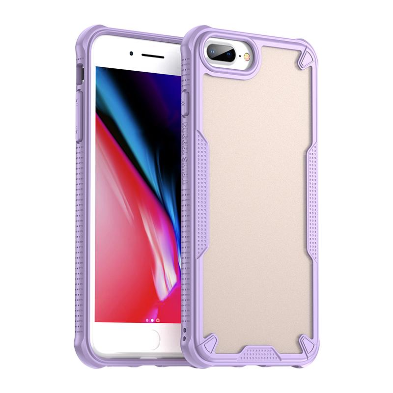 

Матовый чехол для iPhone 16e 16 6 6s 7 8 Plus SE2 SE3 X XR XS Max 11 12 Mini 13 Pro Max Funda Полупрозрачный чехол из ТПУ/ПК Противоударный чехол для телефона for iPhone 16 Pro Max фиолетовый