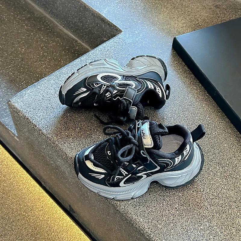 Детские кроссовки для девочек Массивные Детские Школьные Баскетбольные Кроссовки Сетчатые — фото 4