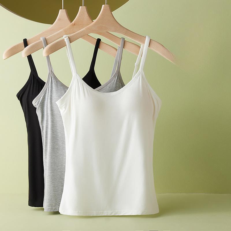 Halter Tops Sleeveless Tops with Chest Pads for Spring and Summer