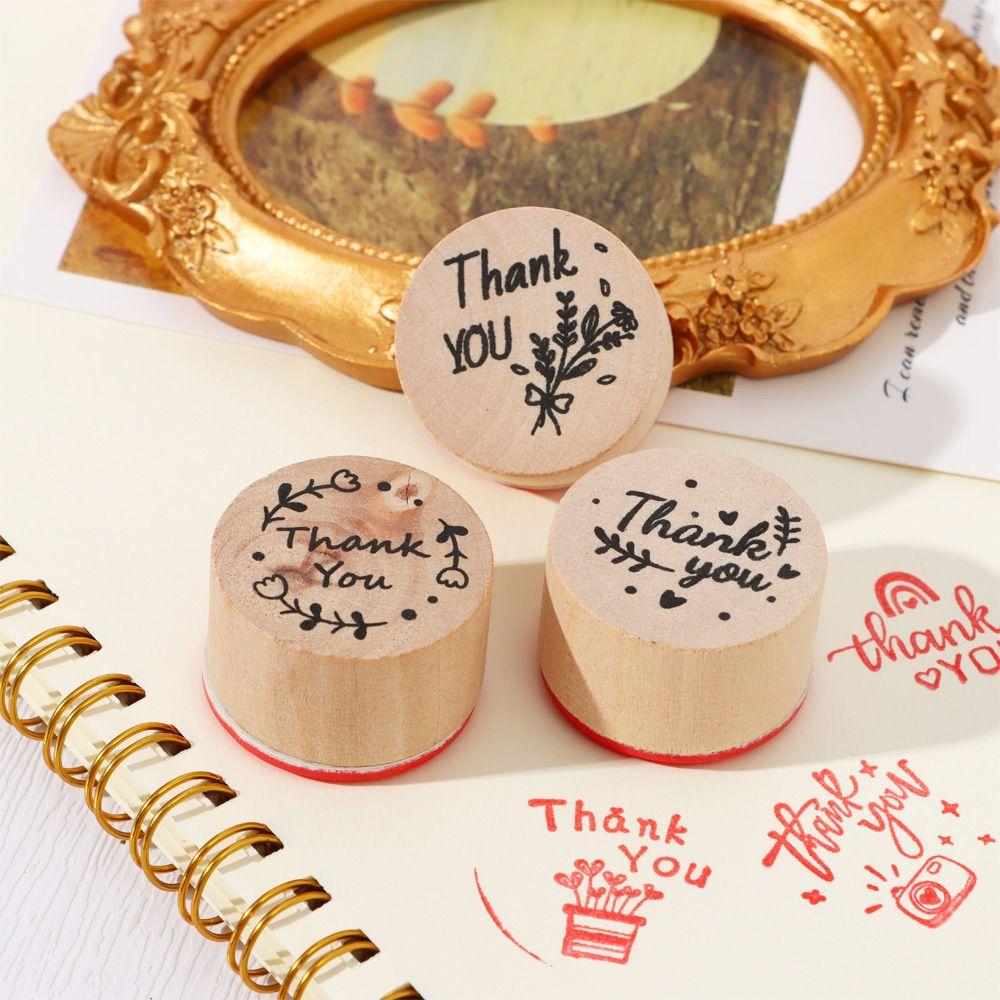 Decor Drawing Supplies Wooden Rubber Stamp Blessing Greeting Words Scrapbooking Letter Stamp