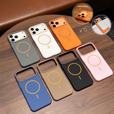 For IPhone 17 Skin Magnetic Phone Case for Apple 16 Promax Ultra Thin PC Hard Case 15 Color Contrast Cooling New