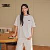 Semir Men's Color-Block Fake Two-Piece Short Sleeve T-Shirt