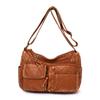 Women's bag new soft leather messenger bag solid color urban simple fashion shoulder bag mother bag