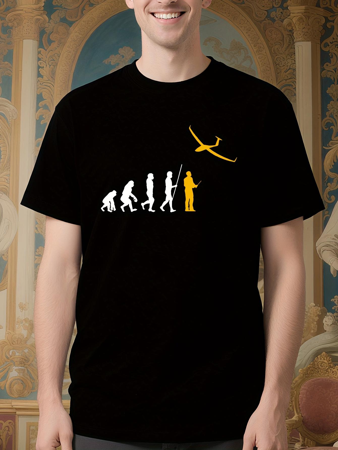 Aviation Evolution Graphic Tshirt - Black with Yellowprin... XXL
