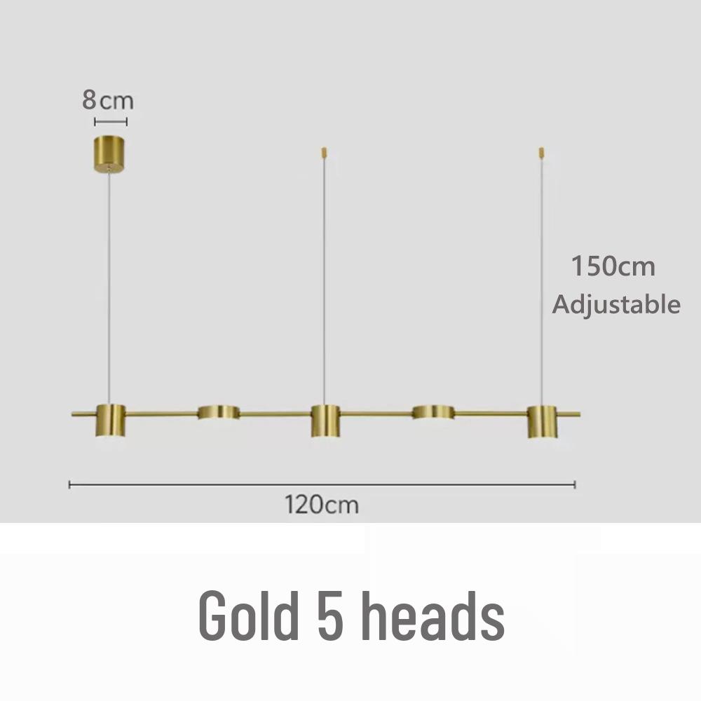 Modern LED Minimalist Long Strip Pendant Light for Restaurants