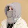 Plush Winter Hat Scarf: Warm Hooded Cycling Neck Warmer with Ear Protection