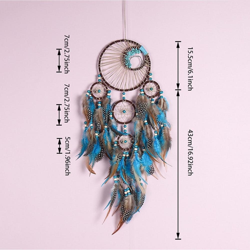 Dreamcatcher Pendant Handmade Dream Catcher Wall Decoration with Lucky Pendant Beads Wall Hangings Decor For Room Party Wedding