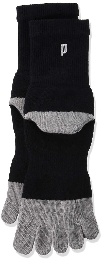Short Black Size [Prince] Men's Socks, Five-Finger Socks, (165), Japan, 25-27cm (FREE Size)