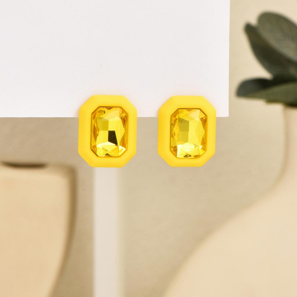 Luxury Design Sparkly Glass Bridal Charm Stud Earrings For Women Trendy Unusual Pendant Wedding Party Jewelry Gift