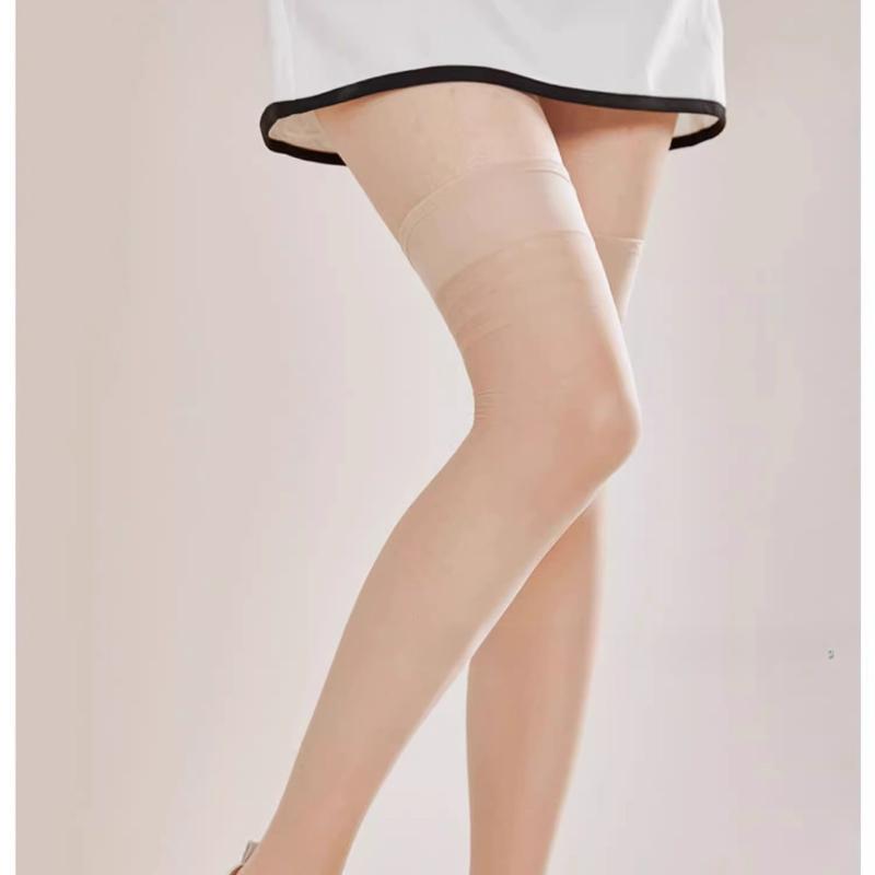 3 Pairs Summer Women Sexy Breathable Transparent Thigh High Stockings