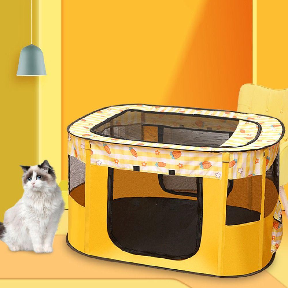 Breathable Folding Pet Cage Portable Dog Enclosure Sturdy Cat Delivery Room  Camping