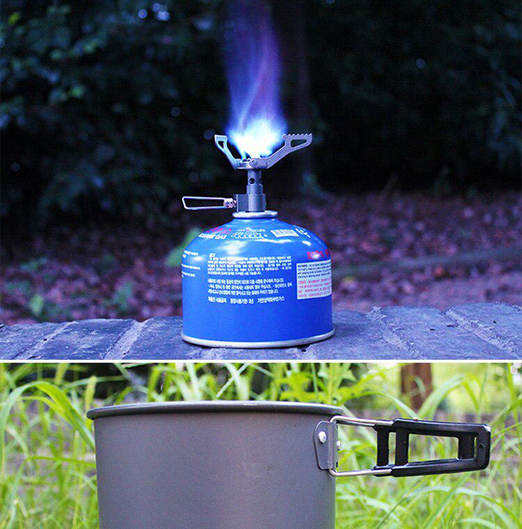 Ré Réchaud à Gaz Portable BRS-3000T - 2700W, 25g, Alliage - Pour Camping, Randonnée, Pique-nique - Ultra Léger - 10