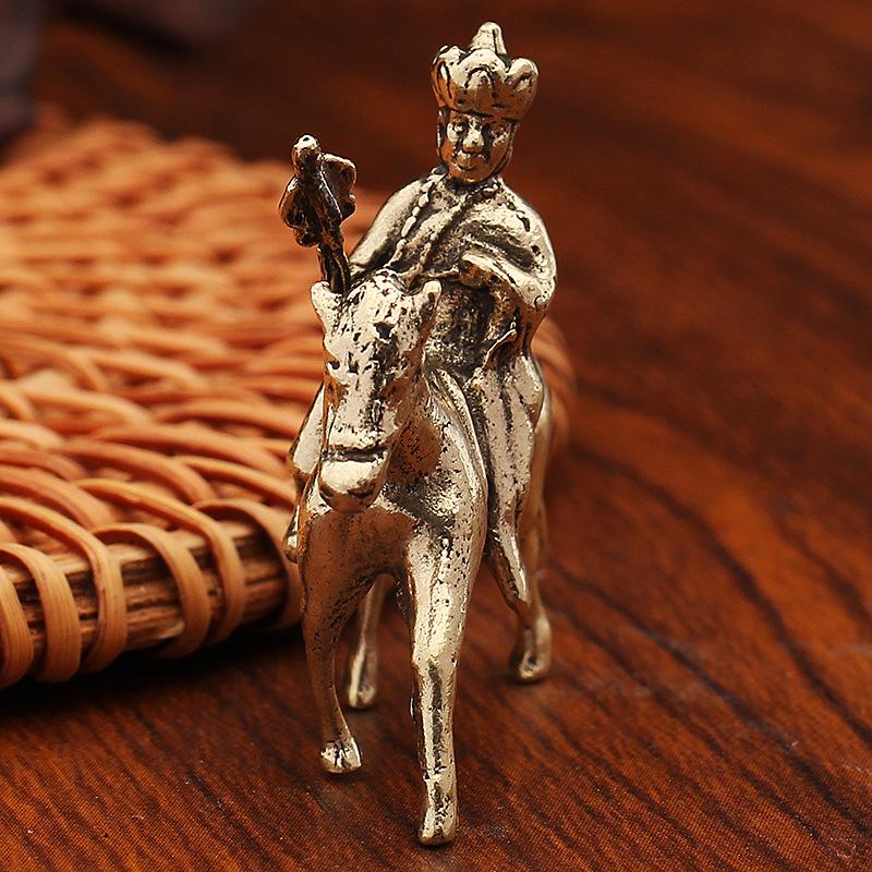Landscape Bonsai Landscape Metal White Dragon Horse Decoration Sanzang Copper Crafts Micro Landscape Tangsen Small Ornament