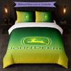 John Deere Aufdruck 3-teiliges Bettwäsche-Set 1 Bettbezug und 2 Kissenbezüge Weiche Bettwäsche für Haushalt Schlafzimmer