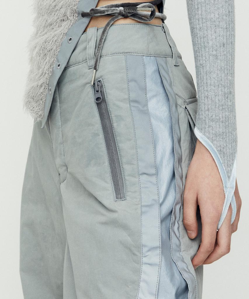 ADSB ANDERSSON BELL Cracked Padded Lace-Up Wide Pants Apa770W(Grey)