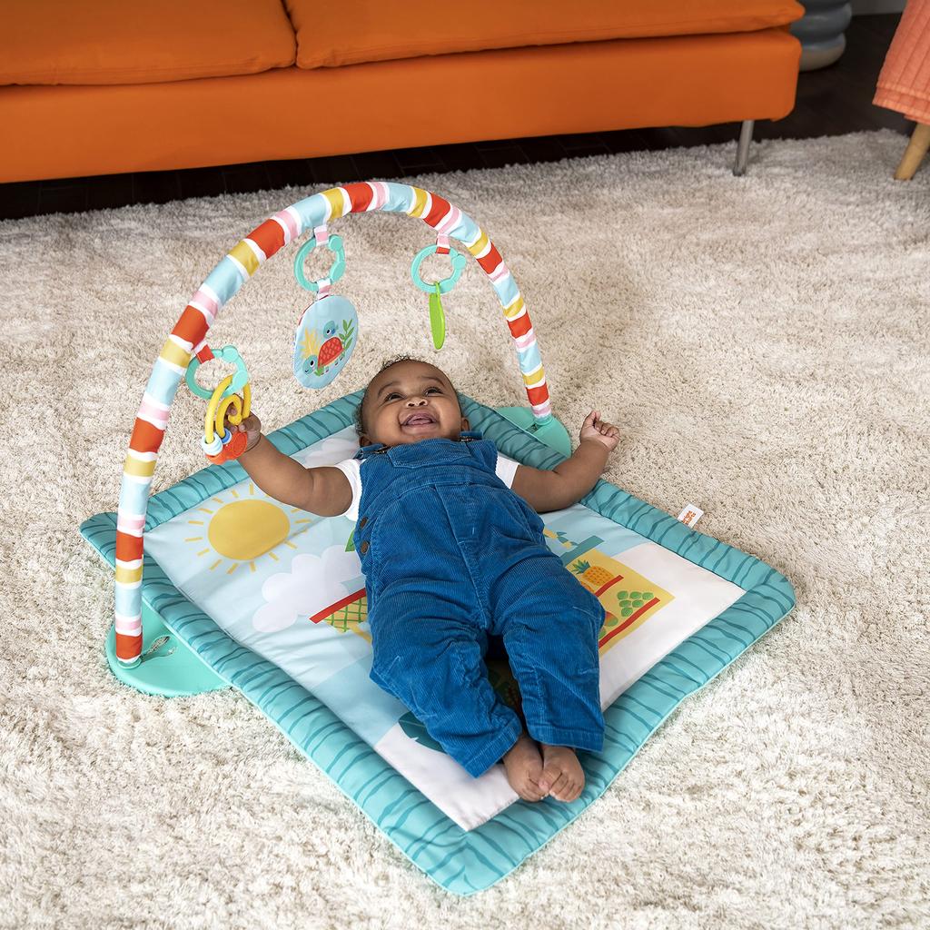 Bright Starts One Bar Activity Gym [0 months and up] Indoor Play Equipment, Full Body Exercise, Music 12475