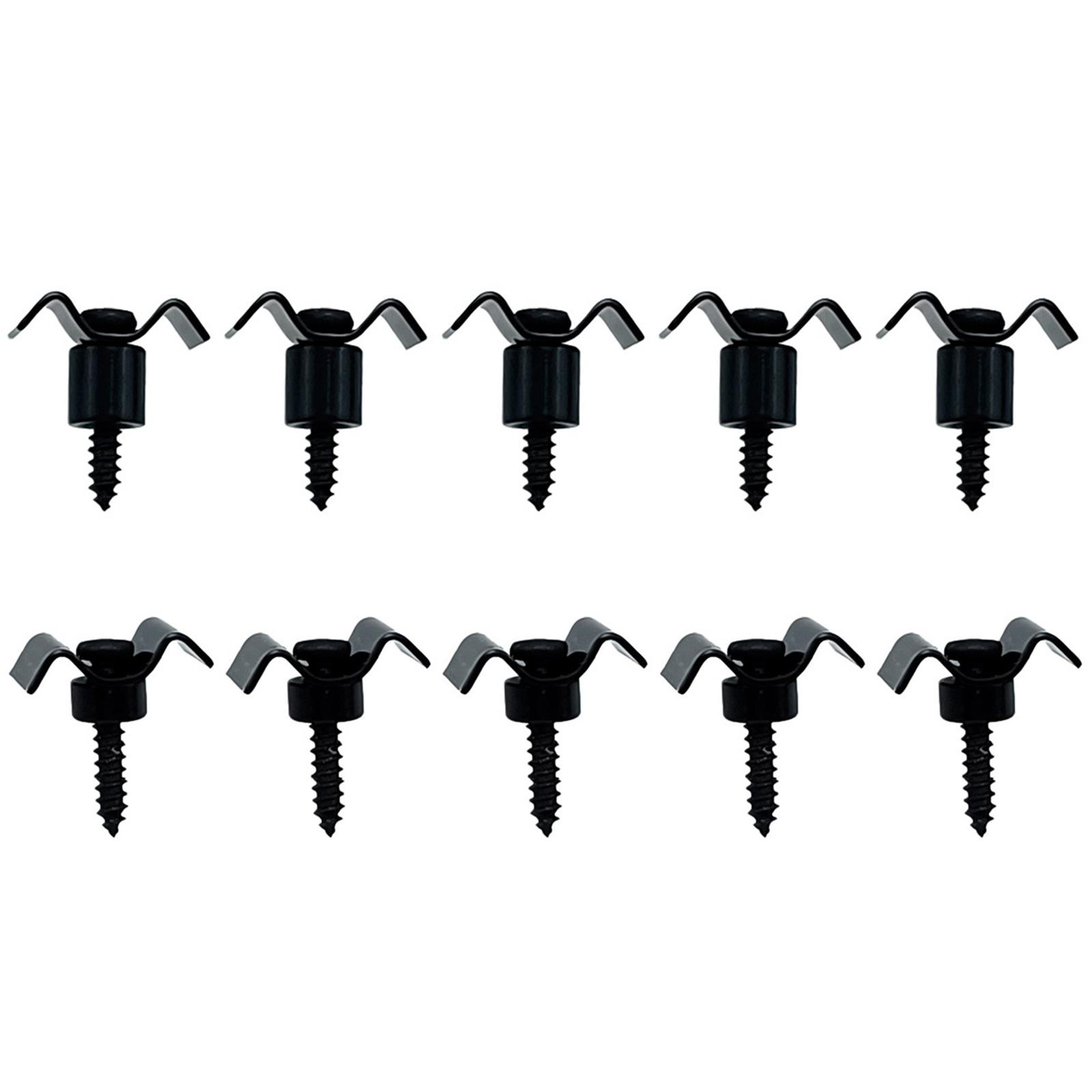 

10 шт. Musiclily Металлические винтажные направляющие для струн Деревья для струн гитары Ретейнеры Улучшающие точность настройки чёрный