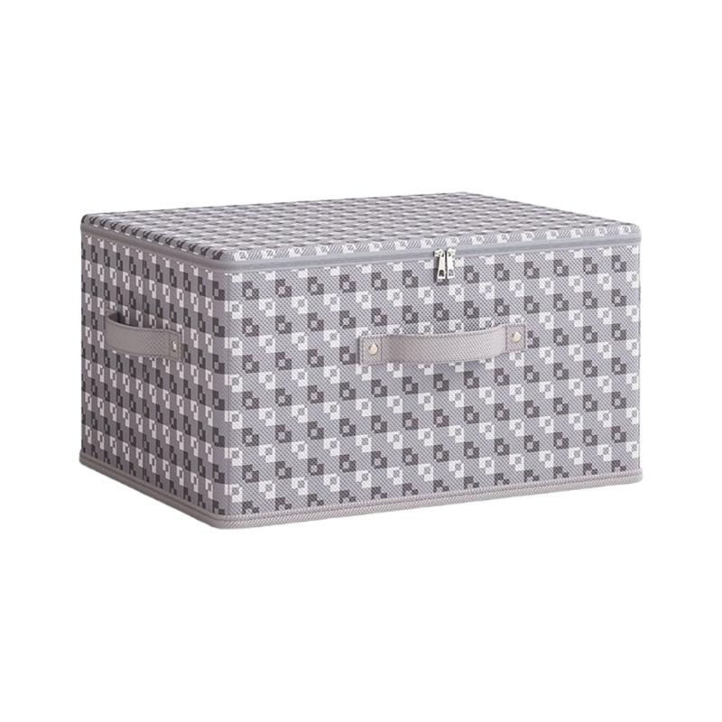 Zippered Foldable Organizers Bin For Clothes Storage User friendly Nonwovens Fabric Durable Foldable Home Use