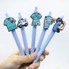 1/10PCS Random Model Gender-neutral Pen Solid Color Ballpoint Pen Cute Suit Patch Pen  School