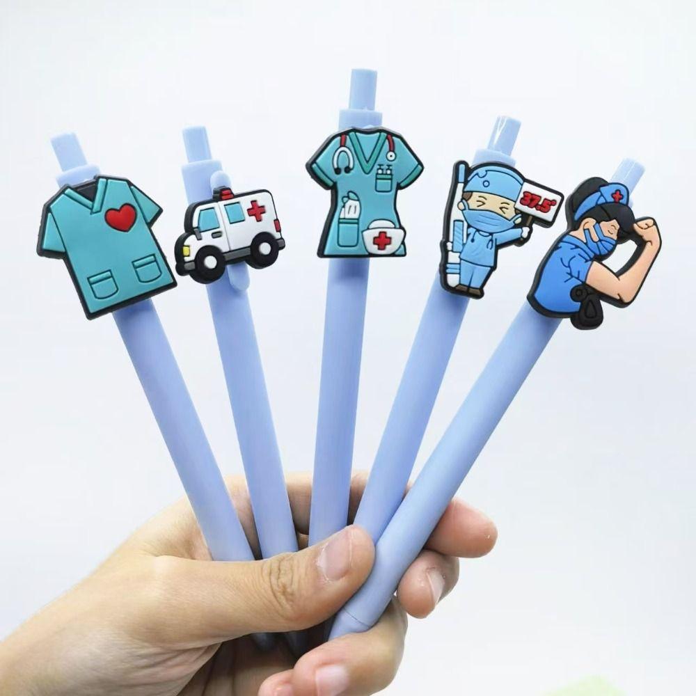 1/10PCS Random Model Gender-neutral Pen Solid Color Ballpoint Pen Cute Suit Patch Pen School
