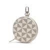 Trendy Retro Keychain Change Small Round Bag Mini Coin Bag Contrasting Color Rhombus Pattern Small Bag Batch