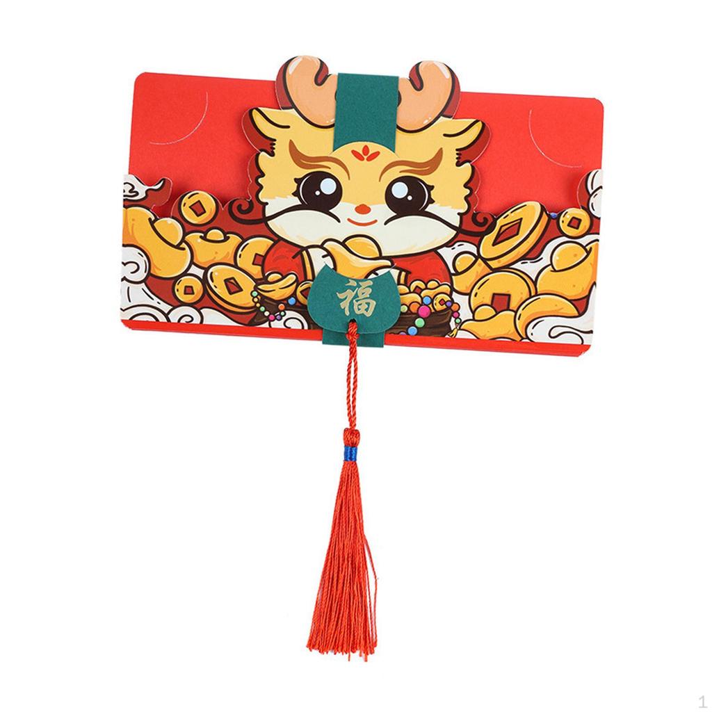 Chinese Year Red Envelope Hong Bao Folding Packets Gifts Wishes Pockets